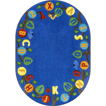 Learning Tree 7'8" X 10'9" Oval Area Rug, Color Multi