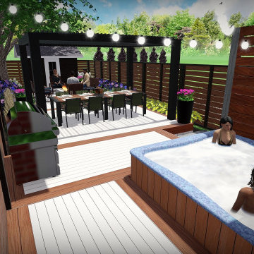 Beach Contemporary Hot Tub
