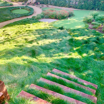 Putting Green with Pondless Waterfall