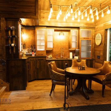 Rustic Cabin Entertainment Space