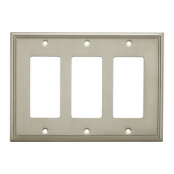 Cosmas - Cosmas Decorative Wall Plates/Outlet Cover, Satin Nickel, 65000 Series - Switch Plates And Outlet Covers