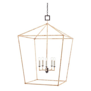  Hinkley Plantation Collection Tropical Five Light Foyer  Chandelier, Burnished Brass : Everything Else