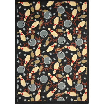 Games People Play, Gaming And Sports Area Rug, Retro Bowl, Midnight
