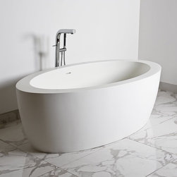 Lusso Stone Oceanus Solid Surface Freestanding Stone Resin Bath 1900 - Products