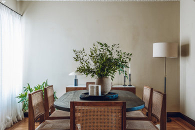 Example of a transitional dining room design in San Francisco