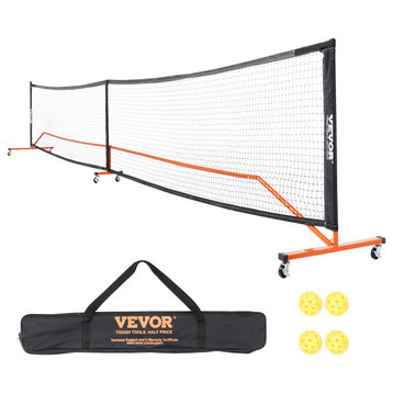 VEVOR 22FT Regulation Size Portable Pickleball Net System with Balls Wheels
