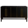 Avanity Mason 60 in. Vanity Only in Black with Gold Trim
