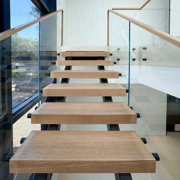 Project #126 | Contemporary Staircases with Integrated LEDs & Glass Railing