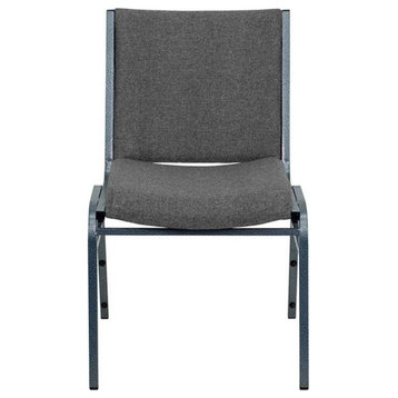 Flash Furniture Hercules Upholstered Stacking Chair in Gray