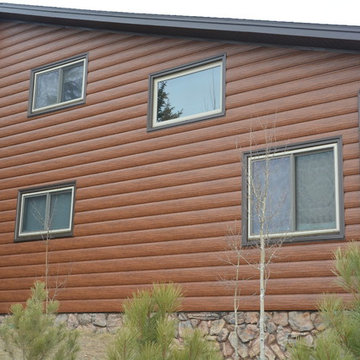 Custom Log Home - Steel Log Siding Cheyenne, WY