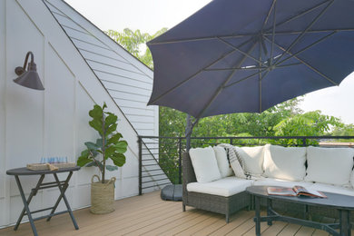 Deck - large modern rooftop deck idea in DC Metro