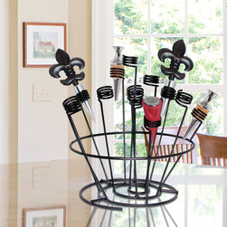 Epicureanist Swirl Wine Bottle Stopper Rack - Wine Racks