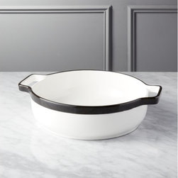 Tux Small White Baking Dish | CB2 - Products