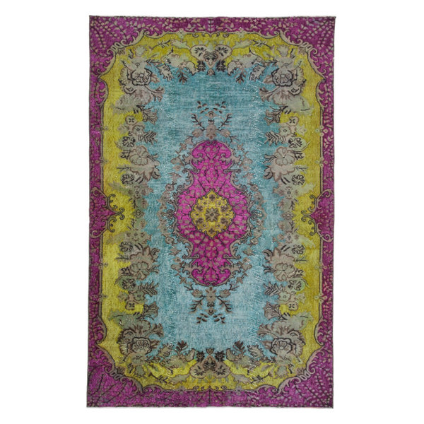 Consigned 6'x9' Pink Over Dyed Rug