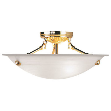 Oasis Ceiling Mount, Polished Brass