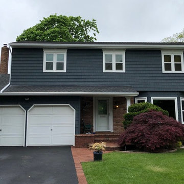Merrick Siding - Midnight Blue & Windows | Alpha Windows & Siding