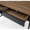 Loft Lyfe Anisa Desk, 2 Storage Drawers, Walnut/Black