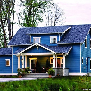75 Beautiful Farmhouse Blue Exterior Home Pictures & Ideas | Houzz