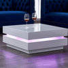 Modern Coffee Table With Remote Multi LED Light