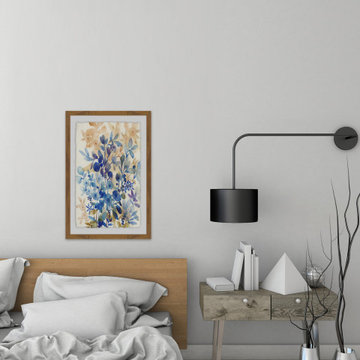 "Blueberry Floral I" Framed Painting Print
