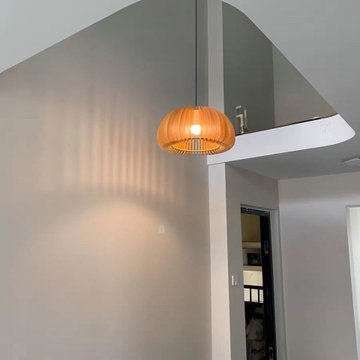 Wooden Pumpkin Pendant Lamp Project | Loft Apartment | Greece