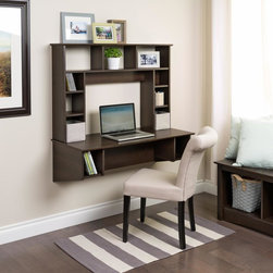 Prepac Sonoma Rich Espresso Floating Desk - Home Office Accessories