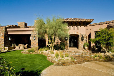 Inspiration for a mediterranean exterior in Los Angeles.