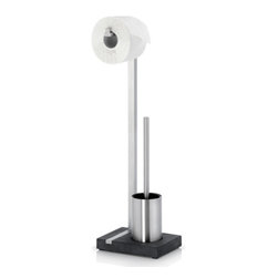 Blomus 68687 Menoto Toilet Paper Holder and Brush - Toilet Paper Holders