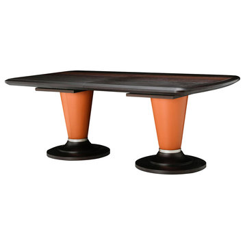 Aico 21 Cosmopolitan Rectangular Dining Table in Orange/Umber 9029002-812