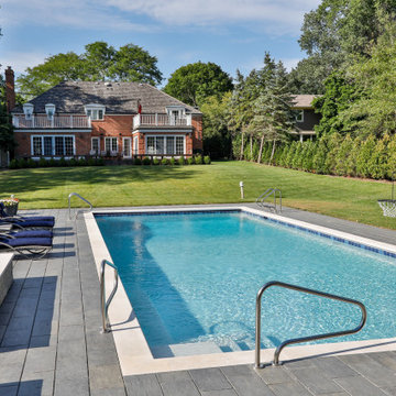 Glenview, IL Swimming Pool and Raised Hot Tub