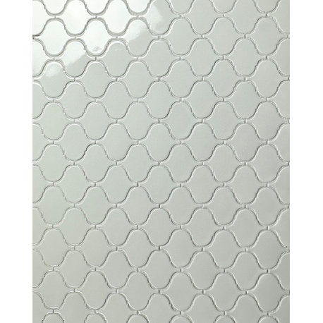 White Arabesque 3x3 Porcelain Lantern Mosaic Wall Backsplash Decorative Tile