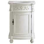 Elegant Lighting - Elegant Lighting Singature 1-Door Vanity Cabinet, Antique White, Antique White - This Vanity Cabinet from the Signature collection by Elegant Lighting will enhance your home with a perfect mix of form and function. The features include a Antique White finish applied by experts.