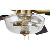 Craftmade Pro Plus 52" Ceiling Fan With Light Kit, Satin Brass