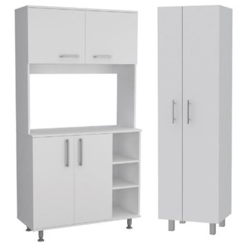 Home Square 2-Piece Set with Two-Door Cabinet and Storage Cabinet