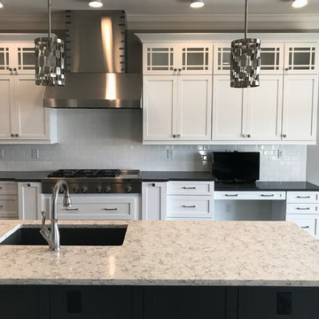 Custom Amish Cabinetry and Waypoint Cabinetry- Extra White and Peppercorn Grey
