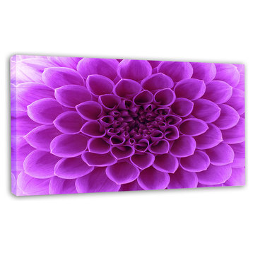 Light Purple Abstract Flower Petals, Floral Canvas Art Print, 32"x16"