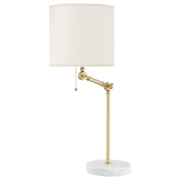 Essex 1-Light Table Lamp by Mark D. Sikes, Aged Brass