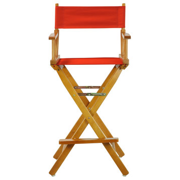 30 Director's Chair Honey Oak Frame-Red Canvas