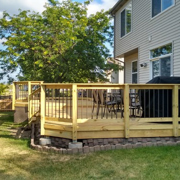 Multi Level Wood Deck in Plainfield, IL