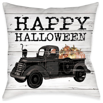 Happy Halloween Outdoor Decorative Pillow, 18"x18"