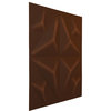 Crystal EnduraWall 3D Wall Panel, 19.625"Wx19.625"H, Aged Metallic Rust