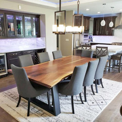 Live Edge Dining Table Book-Matched Black Walnut - Dining Tables