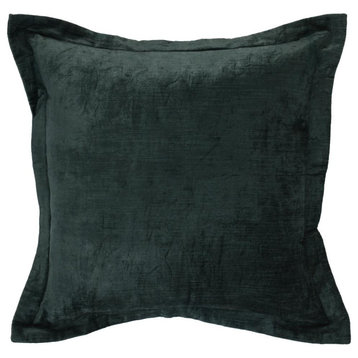 Kosas Home Bryce Velvet 22-inch Square Throw Pillow, Emerald