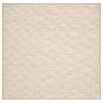 Safavieh Natural Fiber Collection NF143 Rug, Marble/Linen, 10' Square