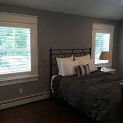 Two windows One Door On Each  Window. - Interior Shutters
