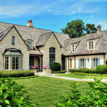 Lake Forest English Country - Terrace and Landscape