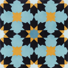 Yellow and blue cement