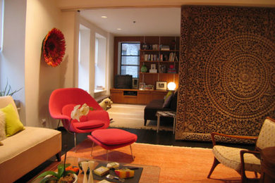Living room - contemporary living room idea in New York
