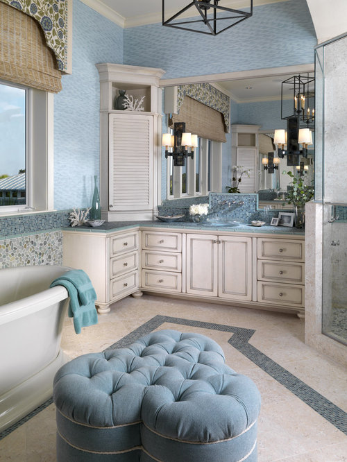 Blue And Cream Bathroom Ideas, Pictures, Remodel and Decor