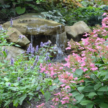 Carved stone water feature